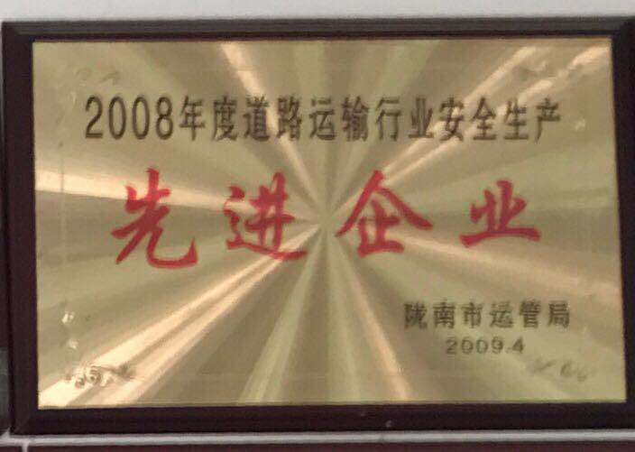 2008年度道路運輸安全生產先進